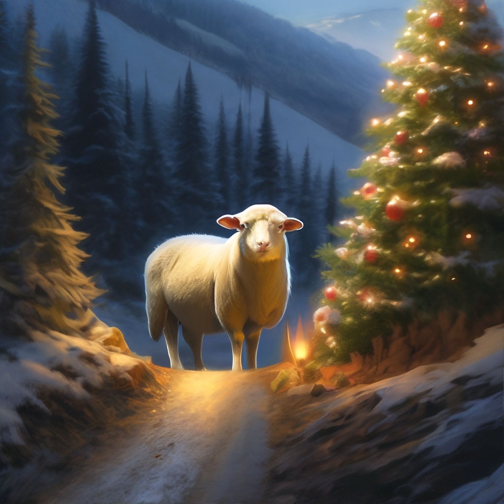 Козы и овцы помогают утилизировать новогодние елки
