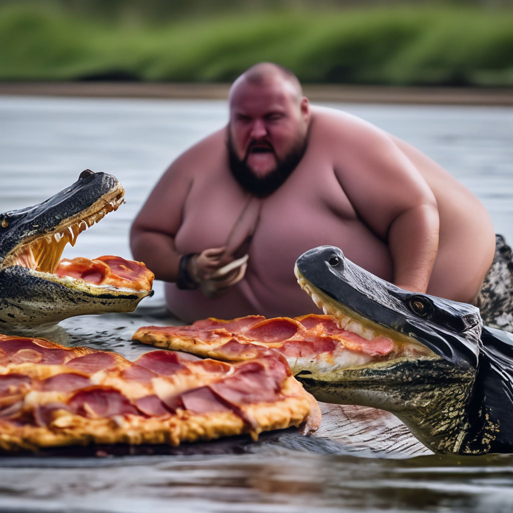 I wanna know the backstory to this      black guy  kicking alligator  neural networks  crocodile        -   