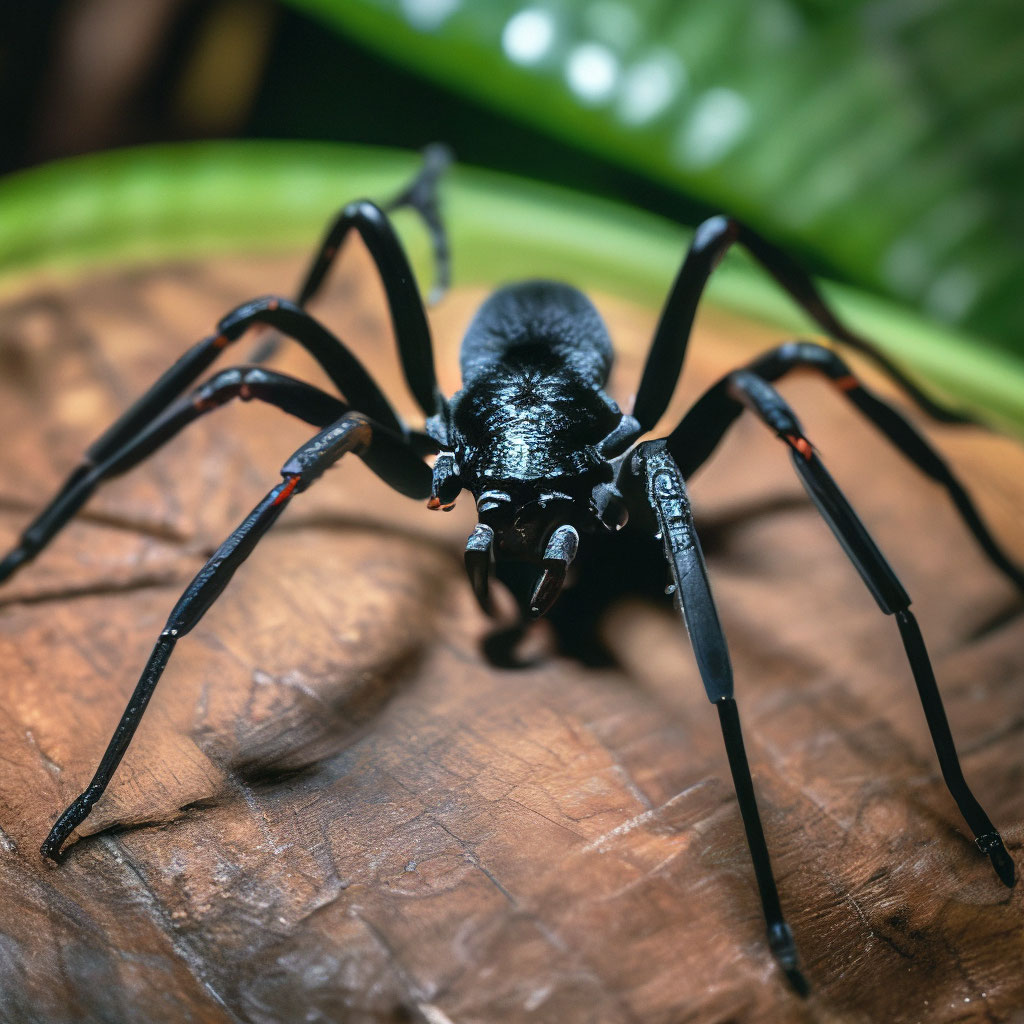 Очень длинноногий чёрный паук» — создано в Шедевруме