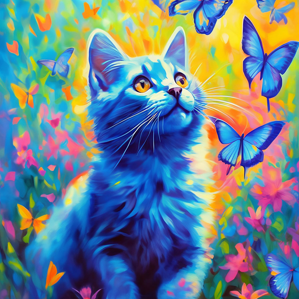 Кошки и бабочки