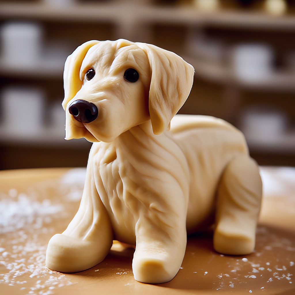 Собачка, сделанная своими руками из соленого теста