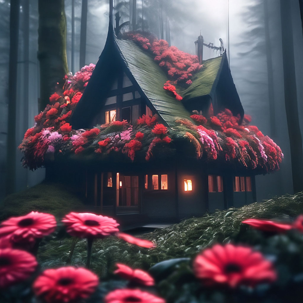 Дом с плоской крышей в лесу (42 фото)
