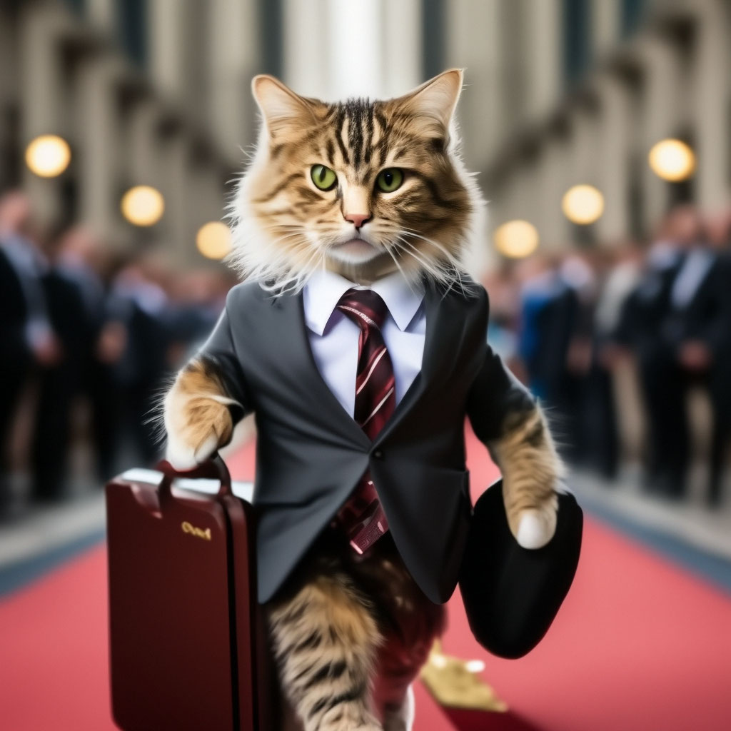 Деловой котяра 😼 Кот в бизнес-…» — создано в Шедевруме