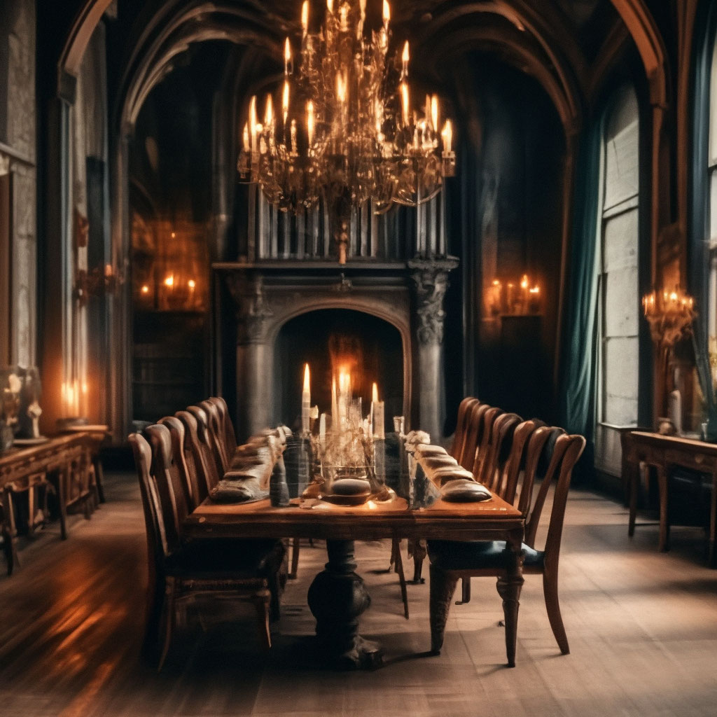 Gothic Mansion Dining Room Free Haunted Elegant Dining Image Gothic,