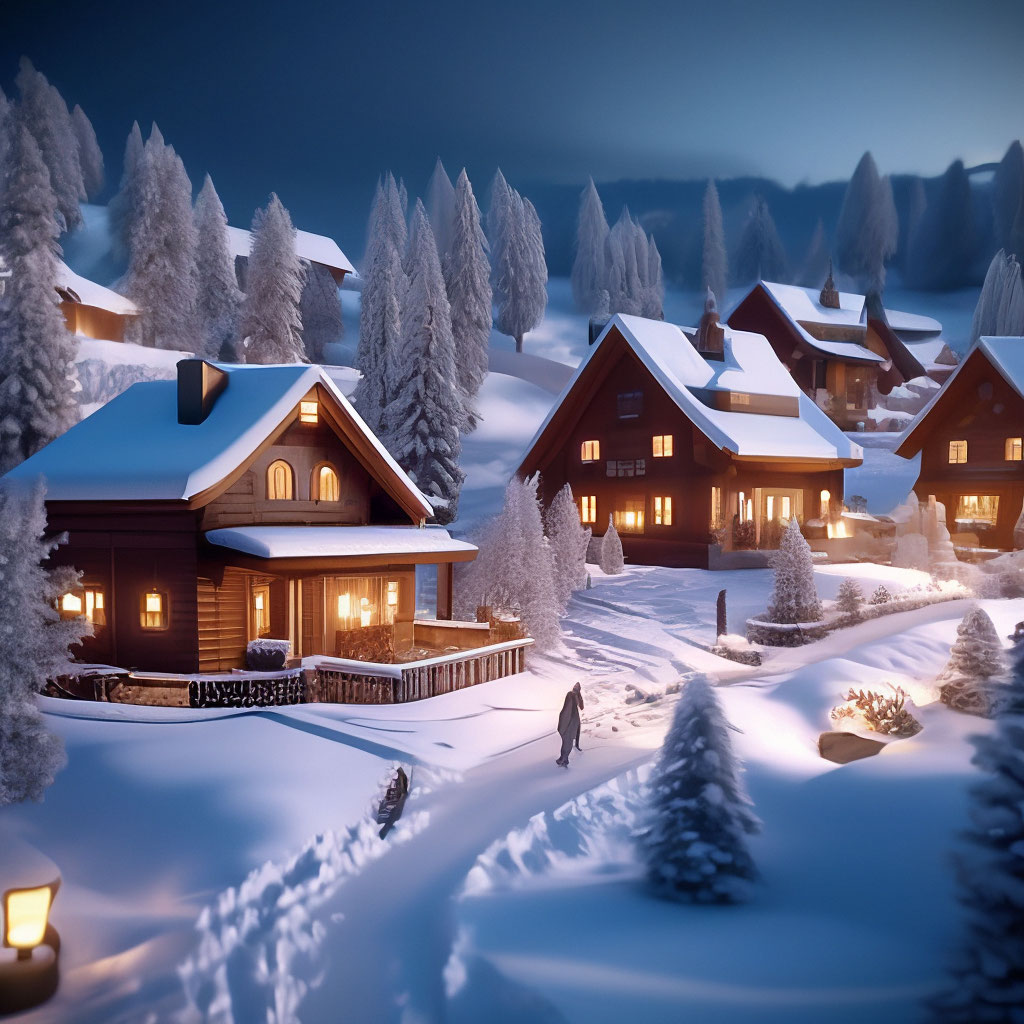 Фото по запросу Дачный домик зимой