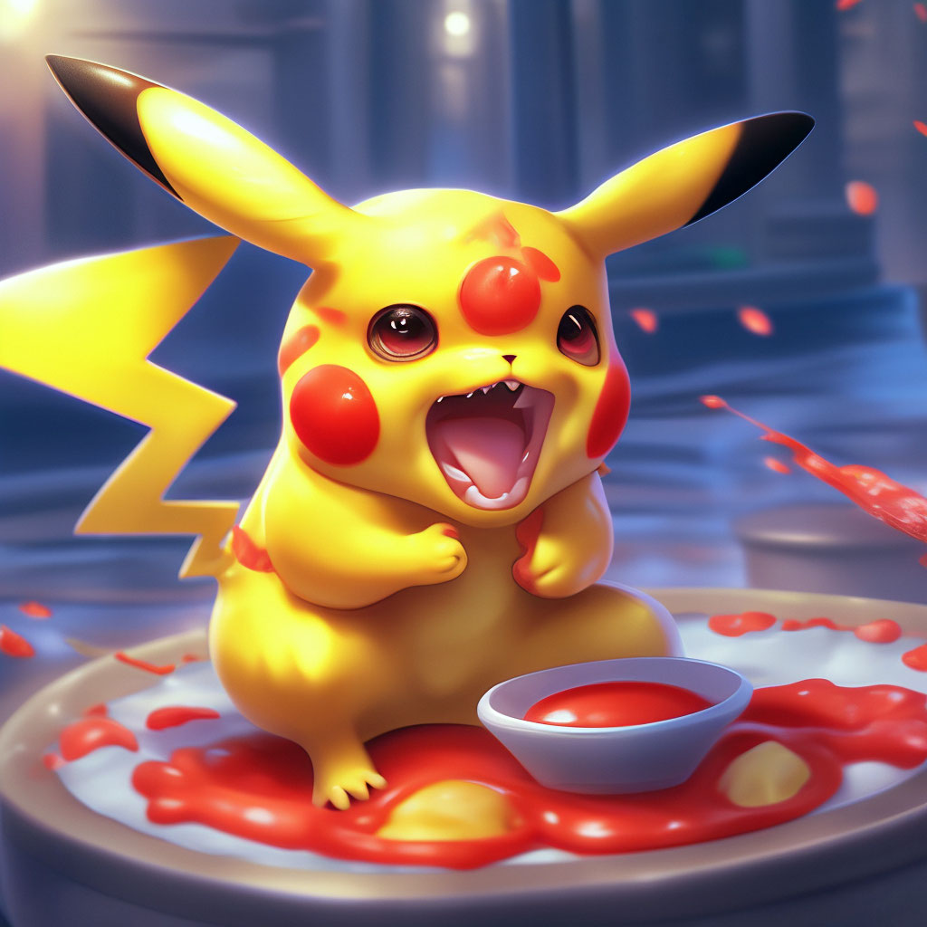 Pikachu Verliefd Op Ketchup