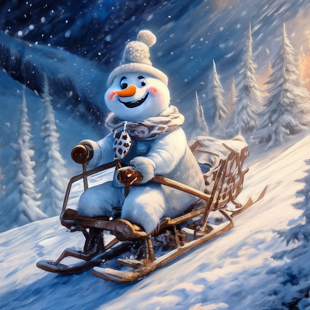 Снеговик на санках */** / Подарок к Новому году / Магазин Подарков
