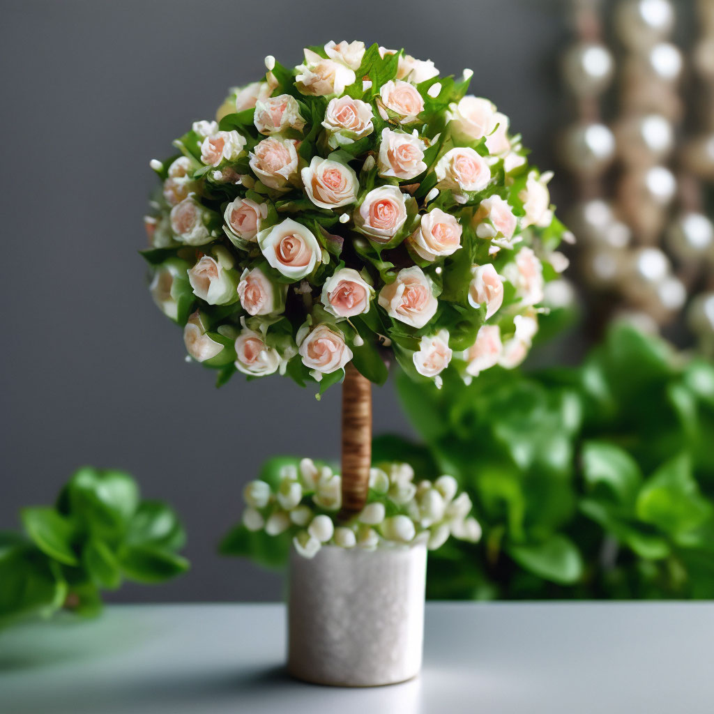Топиарии (декоративные деревья) из цветов