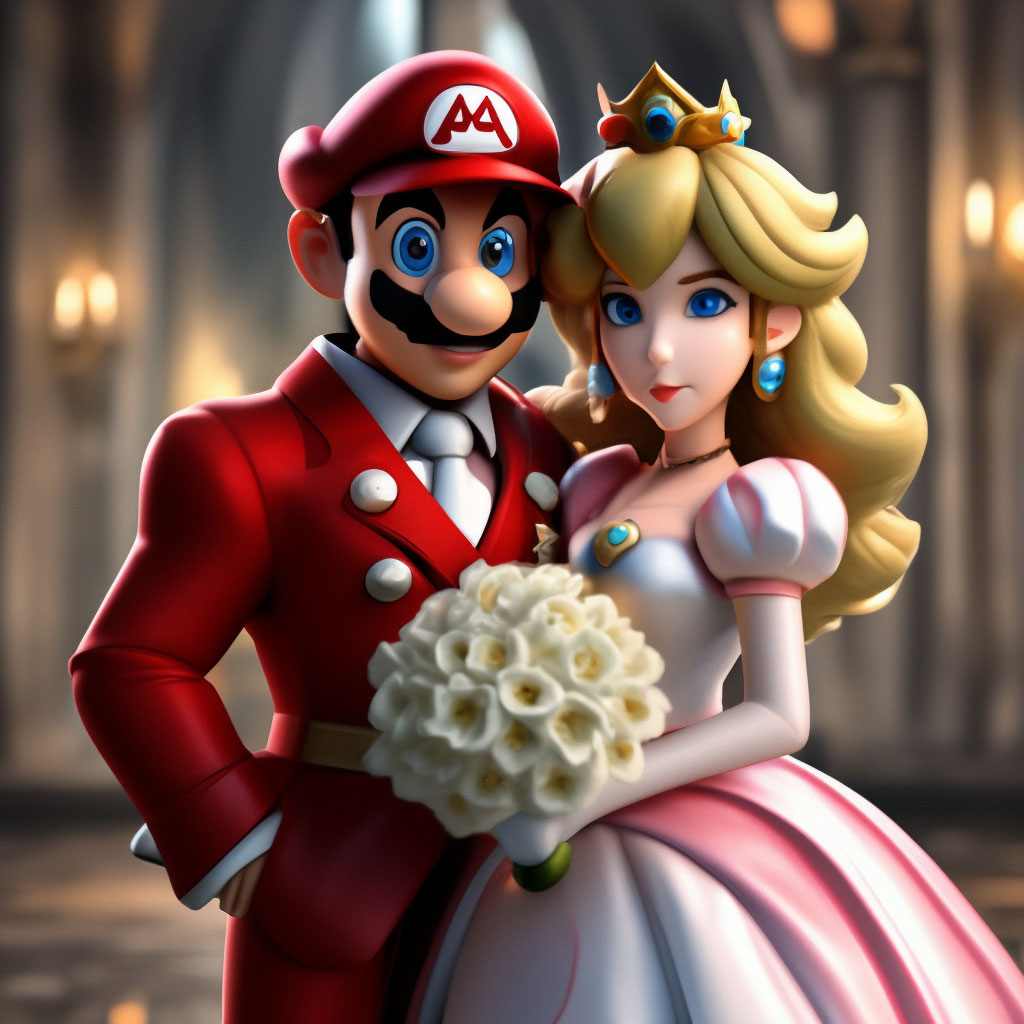 Mario and Princess Peach, wedding