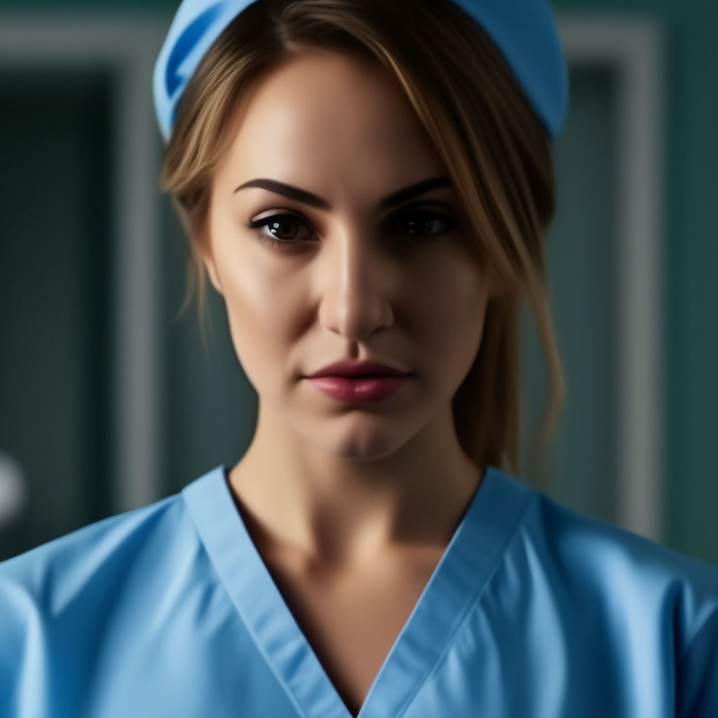 Медсестра ставит клизму, голубой …» — создано в Шедевруме