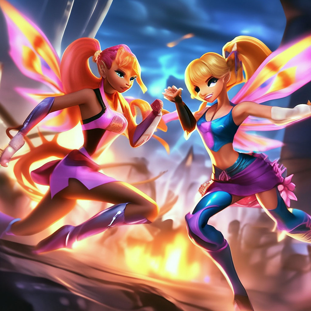 винкс лейла в битве. винкс сражаются. винкс против трикс сражение. лейла винкс колдует. винкс 1 сезон 25 серия.