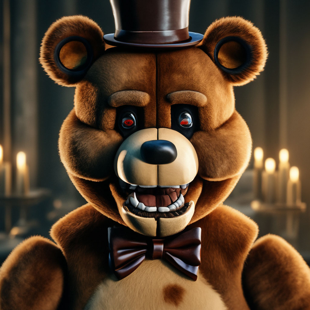 На картинке: Пять Ночей Фредди медведь Freddy