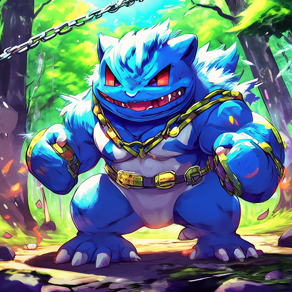 Anthropomorphic Pokémon Blue With …» — Создано В Шедевруме