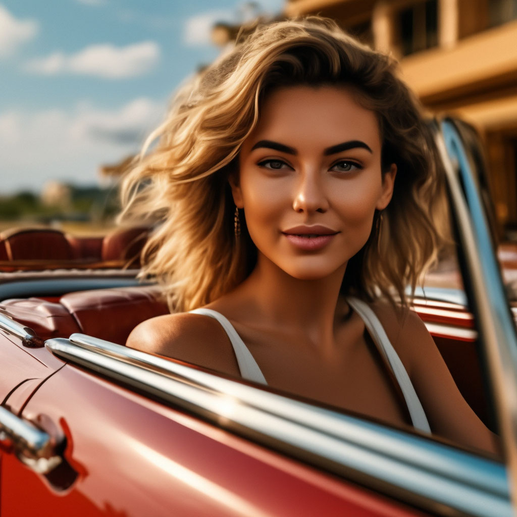 «А я сяду в кабриолет.. …» — создано в Шедевруме