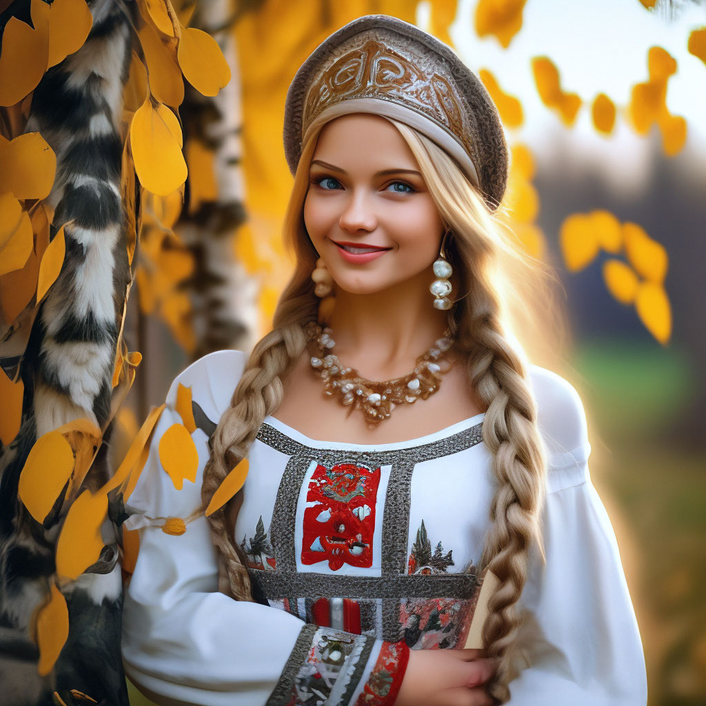 Славянская внешность девушки