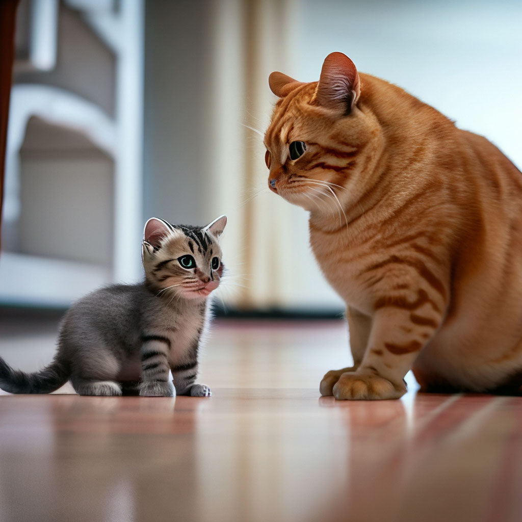 Серо-рыжая небольшая худая кошка с…» — создано в Шедевруме