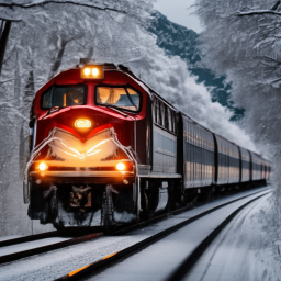 «And the train rushes through a tunnel of snow-covered white trees 5D ...