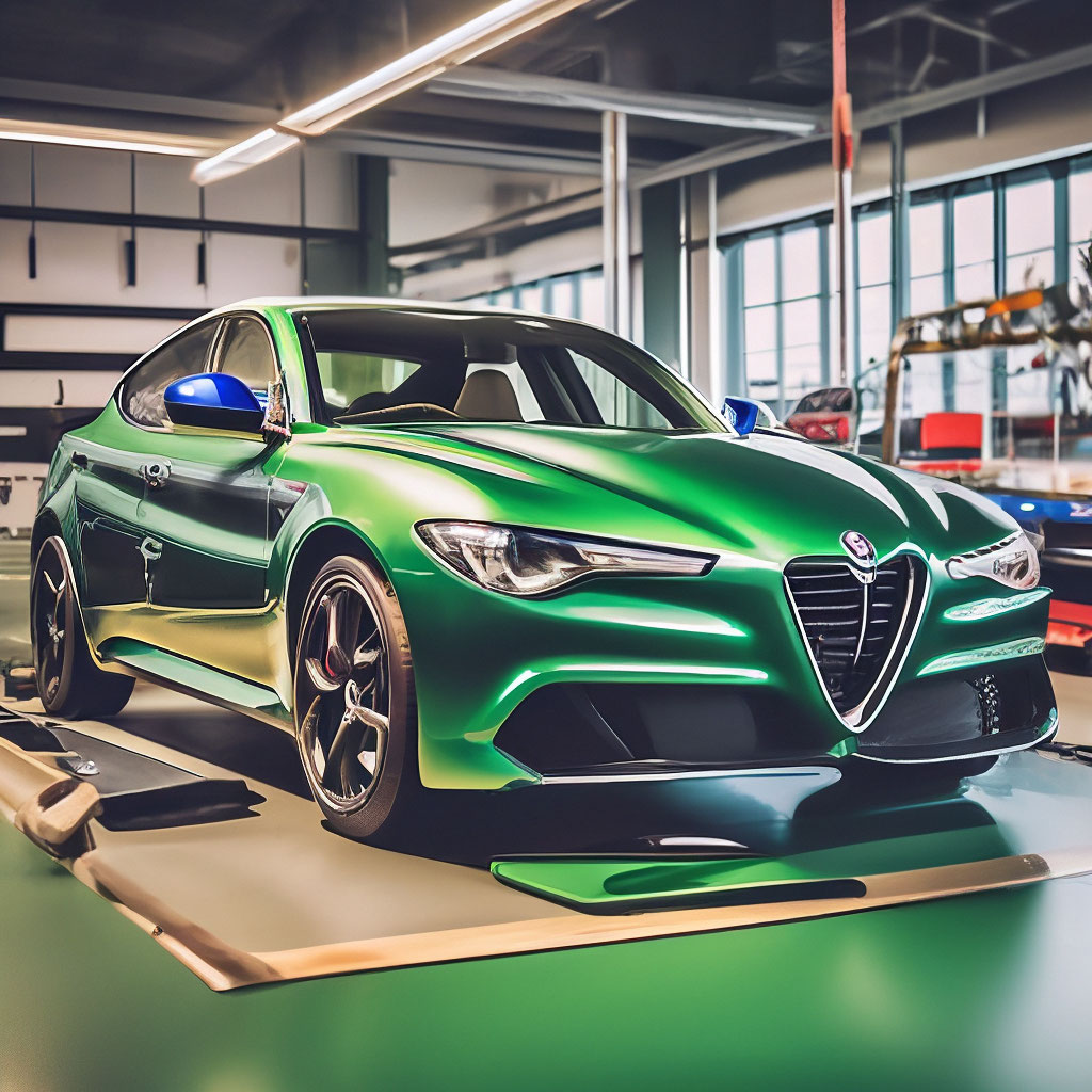 Alfa Romeo Giulia зеленая