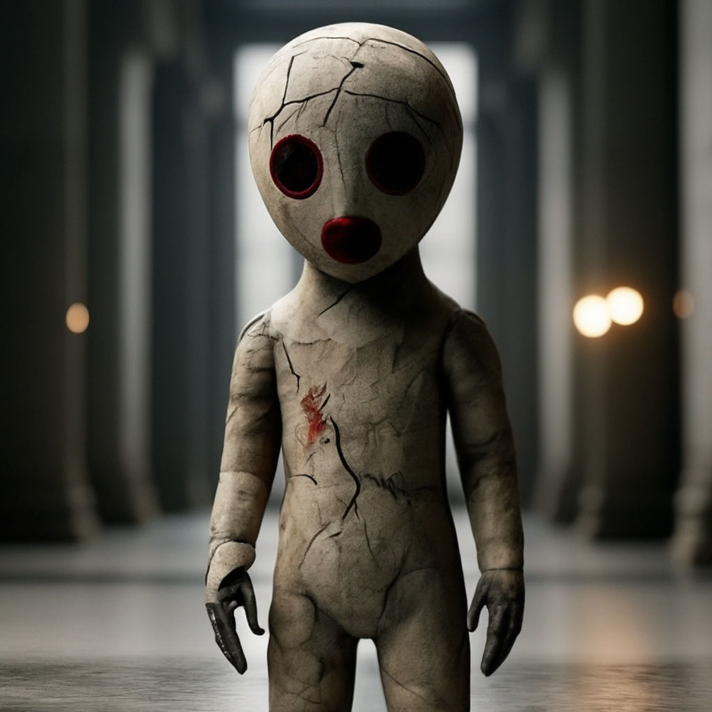 SCP-173, статуя, в камере, опасная …» — создано в Шедевруме