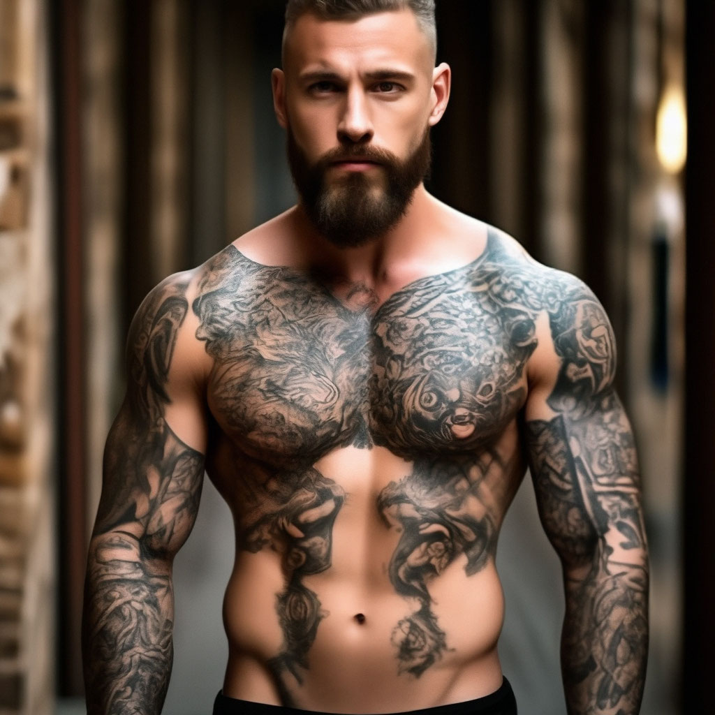 Тату (татуировки) Мужские на плече: значение и эскизы для девушек и мужчин