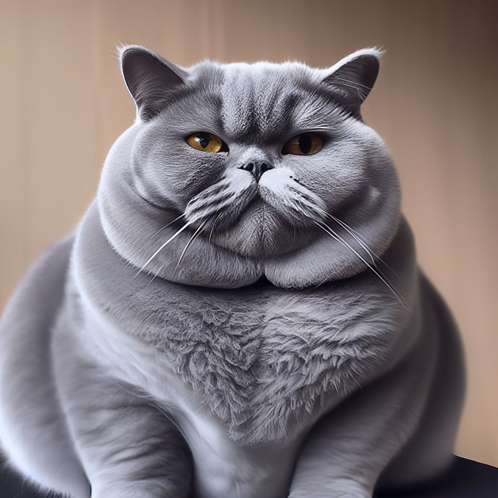 Вислоухий толстый серый кот,хочет …» — создано в Шедевруме
