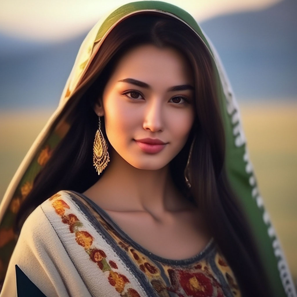 Казахская женщина взрослая
