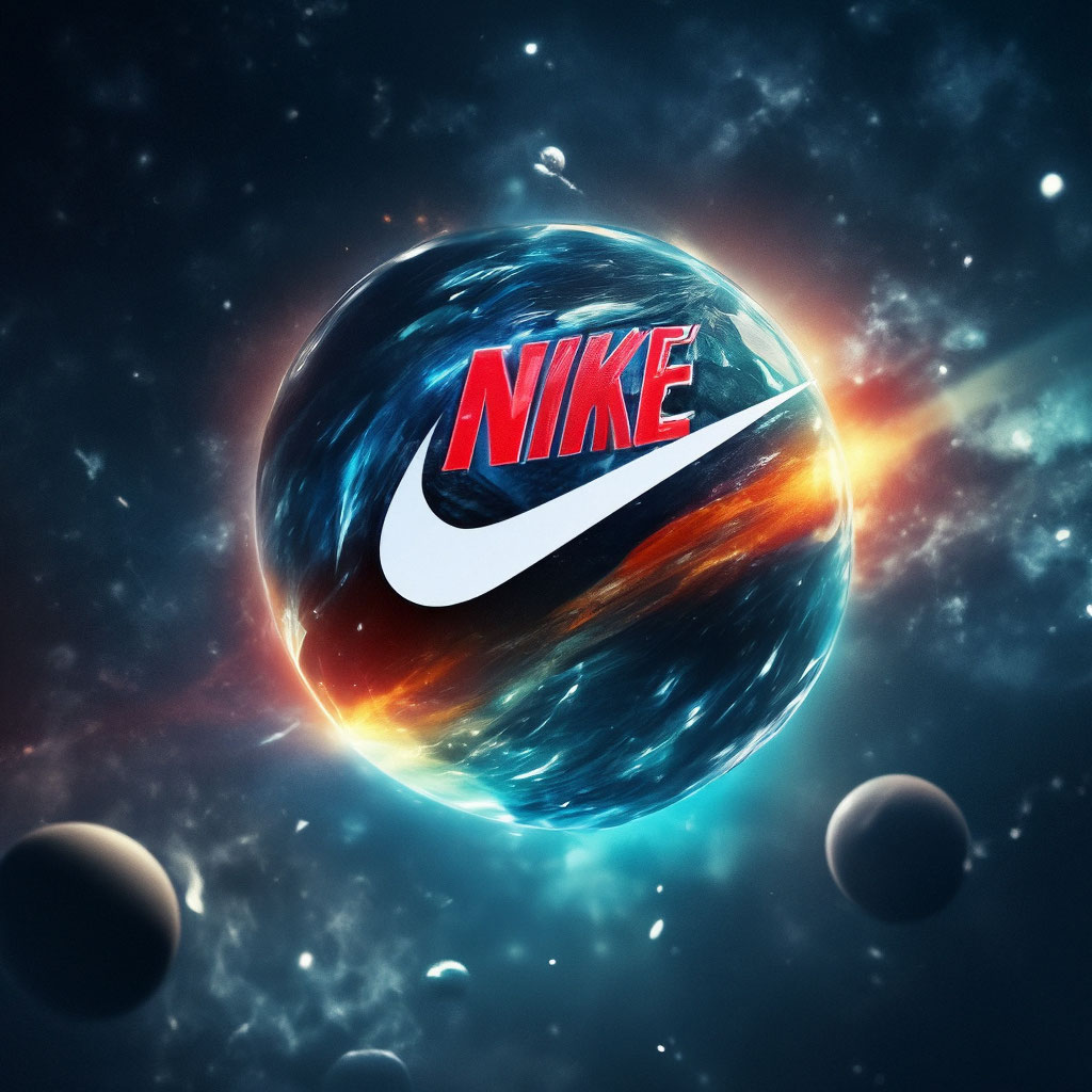 Test 4 nike logo in space image created in Shedevrum