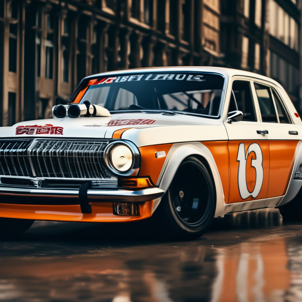 Gaz-24 in the style of Nascar …