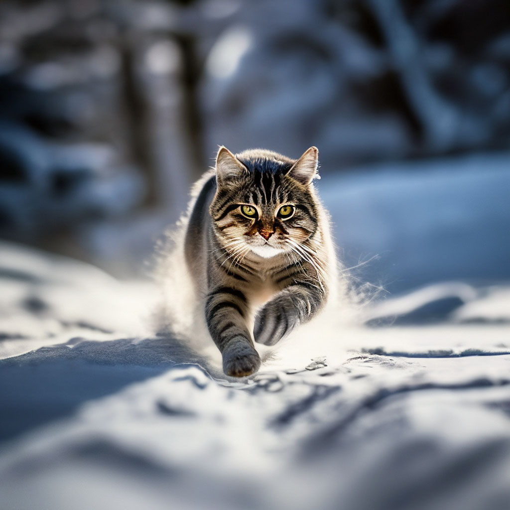 Следы кошки зимой» — создано в Шедевруме