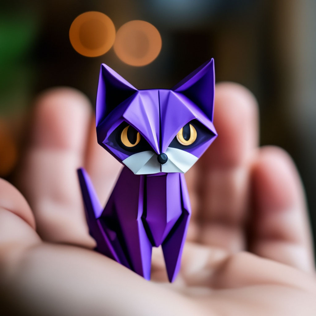 Кот и кошка. Оригами