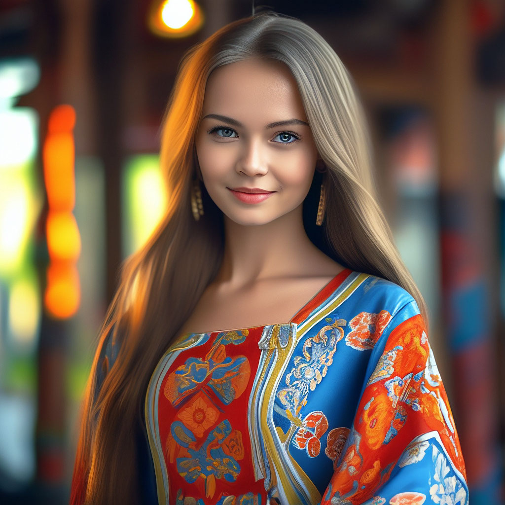 Молодая русская девушка сзади думает о чем-то | Премиум Фото