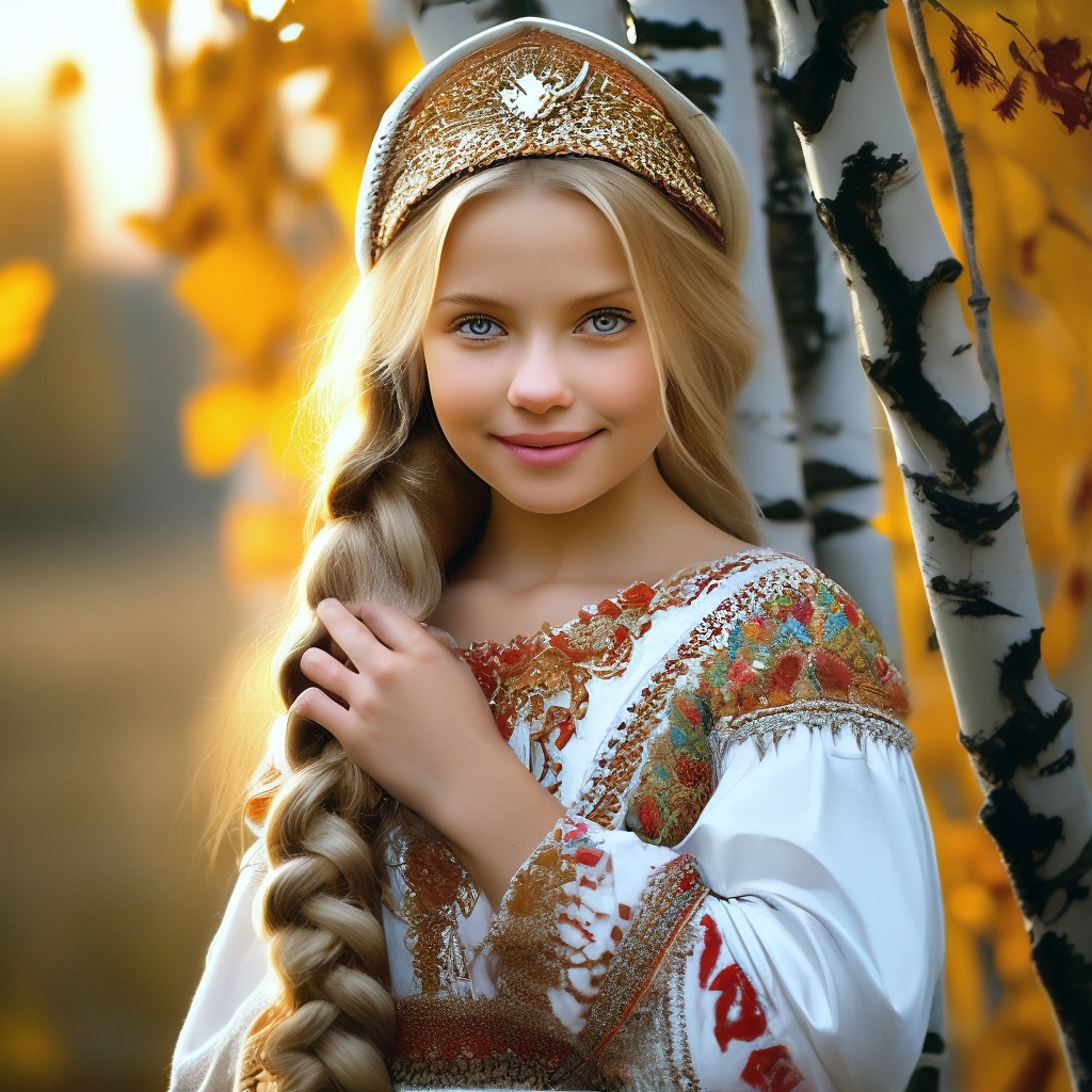 Славянская внешность девушки