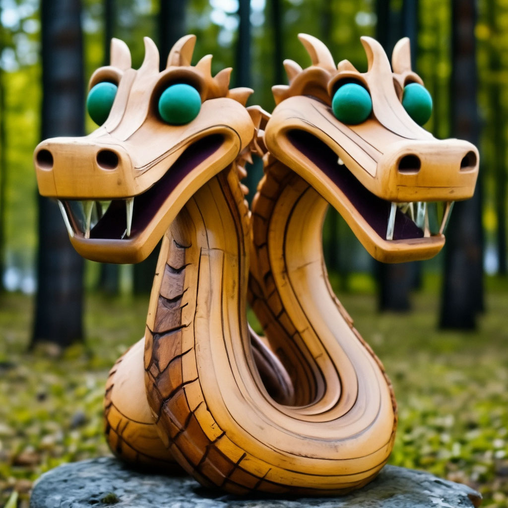 Змей Горыныч, сборная модель из дерева Wooden Toys - купить в Москве