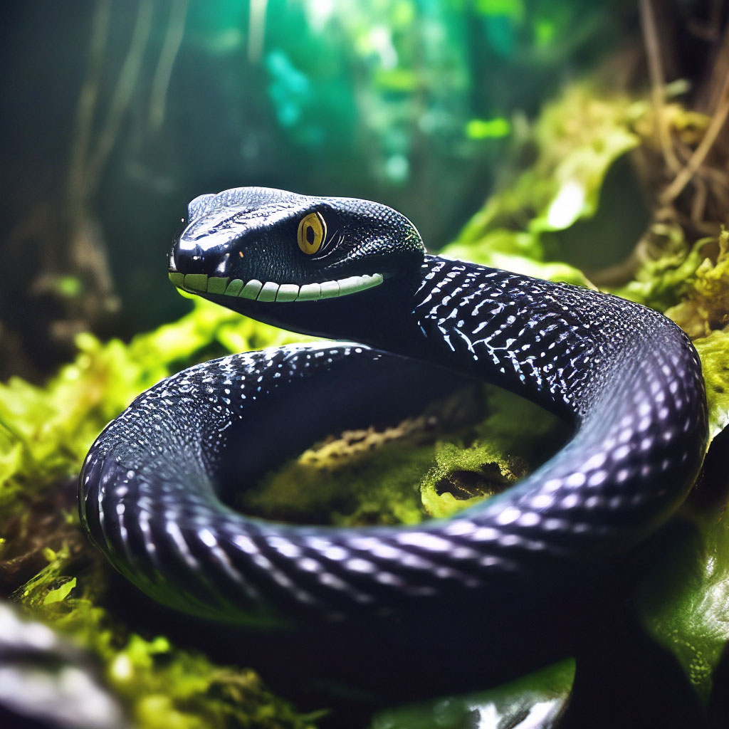 Черная мамба змея» — создано в Шедевруме