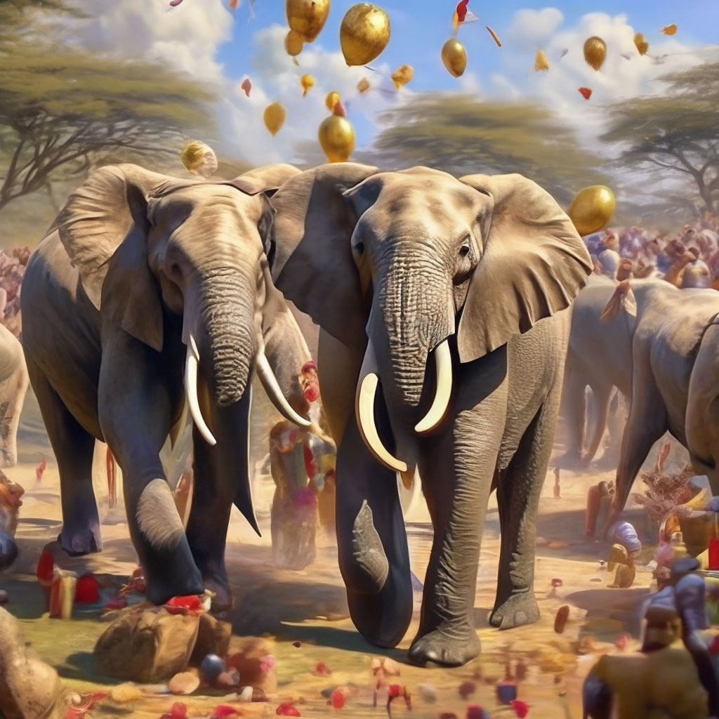 Открытка со слонами на день рождения, поздравительные открытки ручной работы со слоном