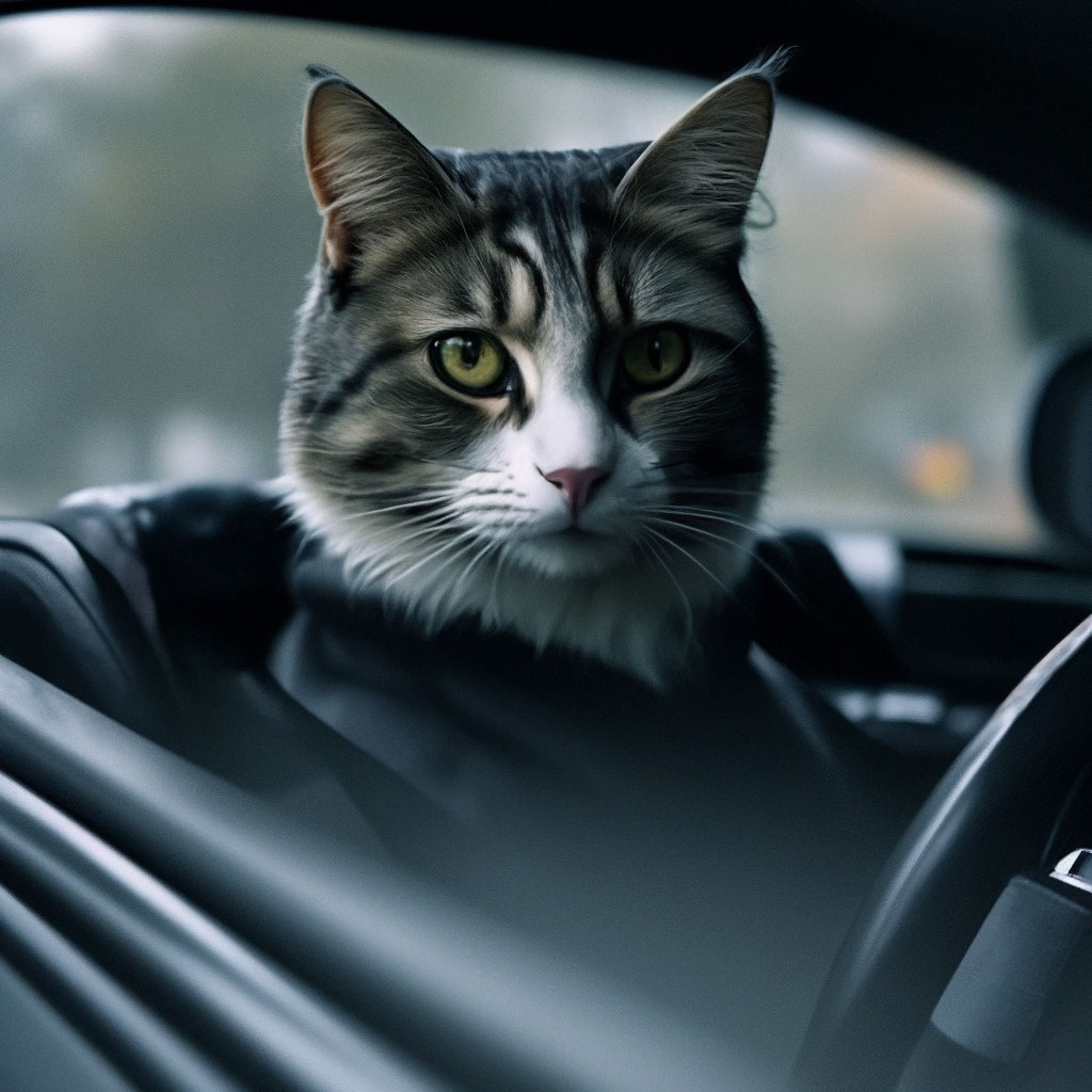 Автокоты. Коты и машины (17 фото)