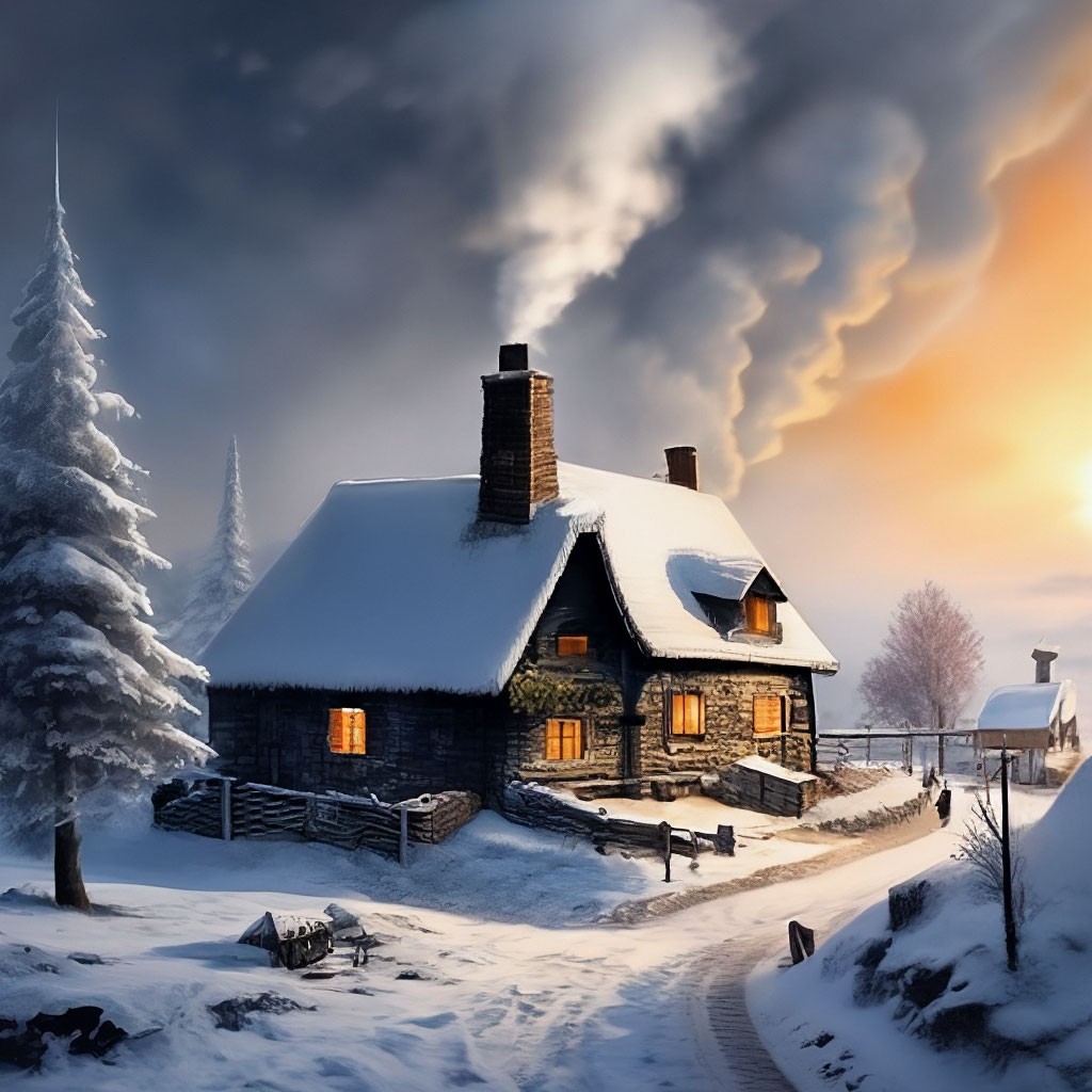 «Где то далеко в глухой деревне. …» — создано в Шедевруме