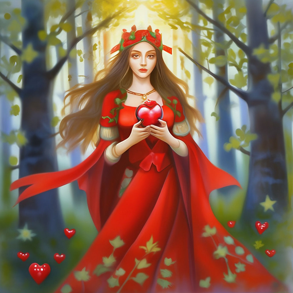 Картина женщины в красном платье с…» — создано в Шедевруме