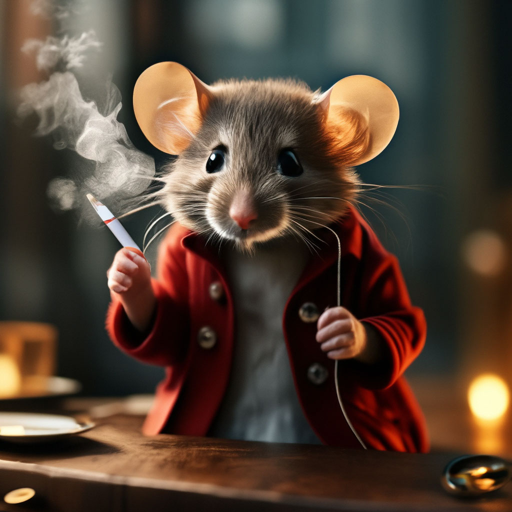 mice with a cigarette If You Give Drunk Mouse A Ciggy Funny Smoking Cartoon Png Smoking Mouse - Etsy