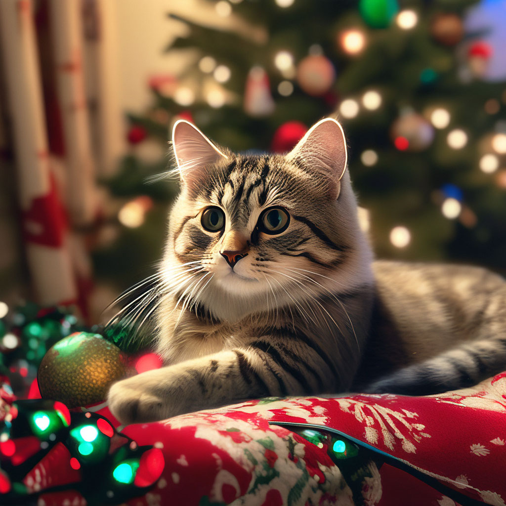 Картинки Котенок новогодний (36 шт.) - #3067