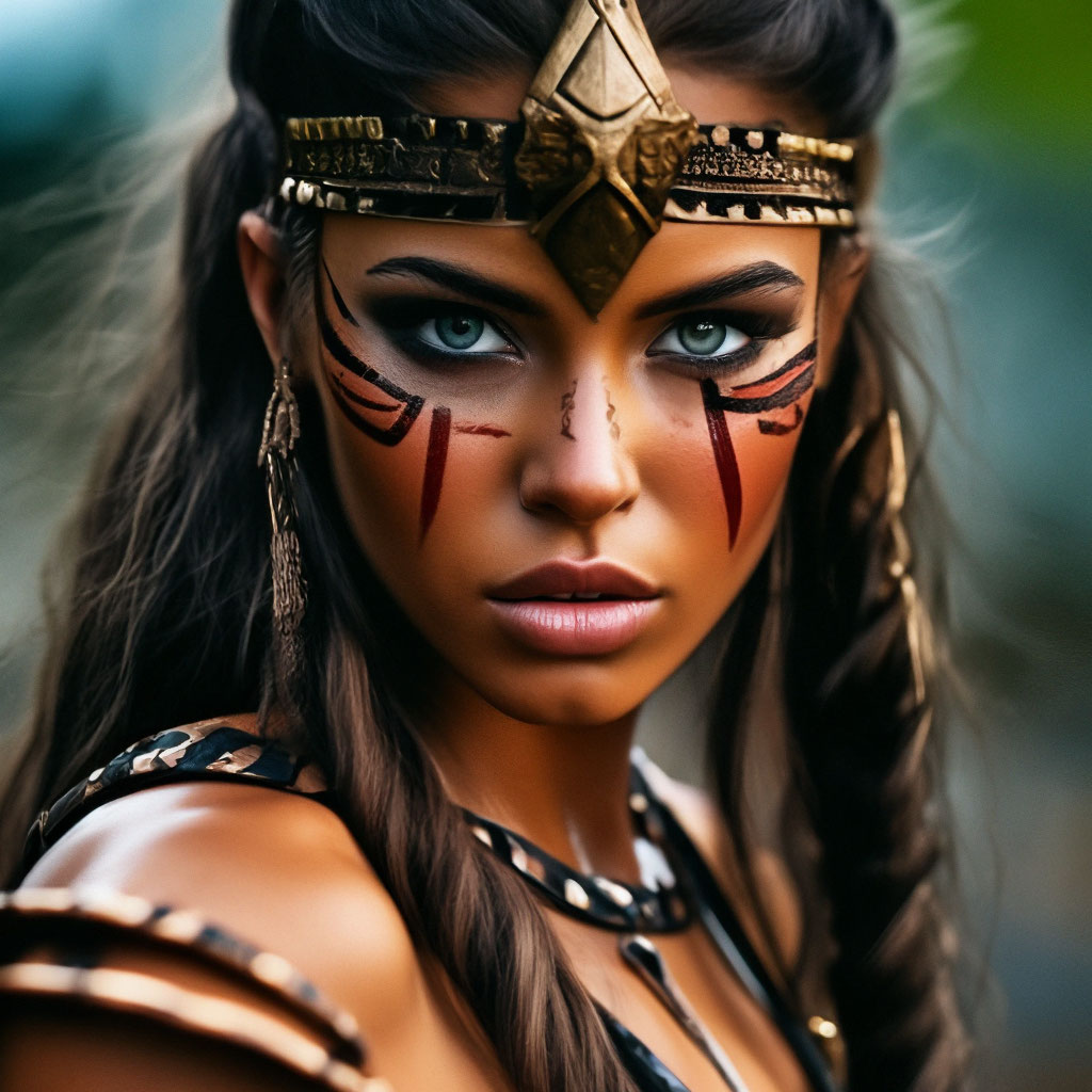 Девушка амазонка воин, очень красивая…» — создано в Шедевруме