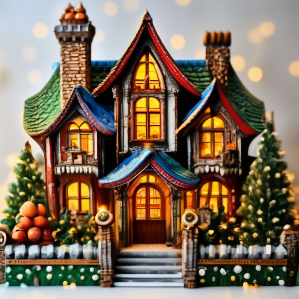 Рождественский дом раскраска Изображения – скачать бесплатно на Freepik