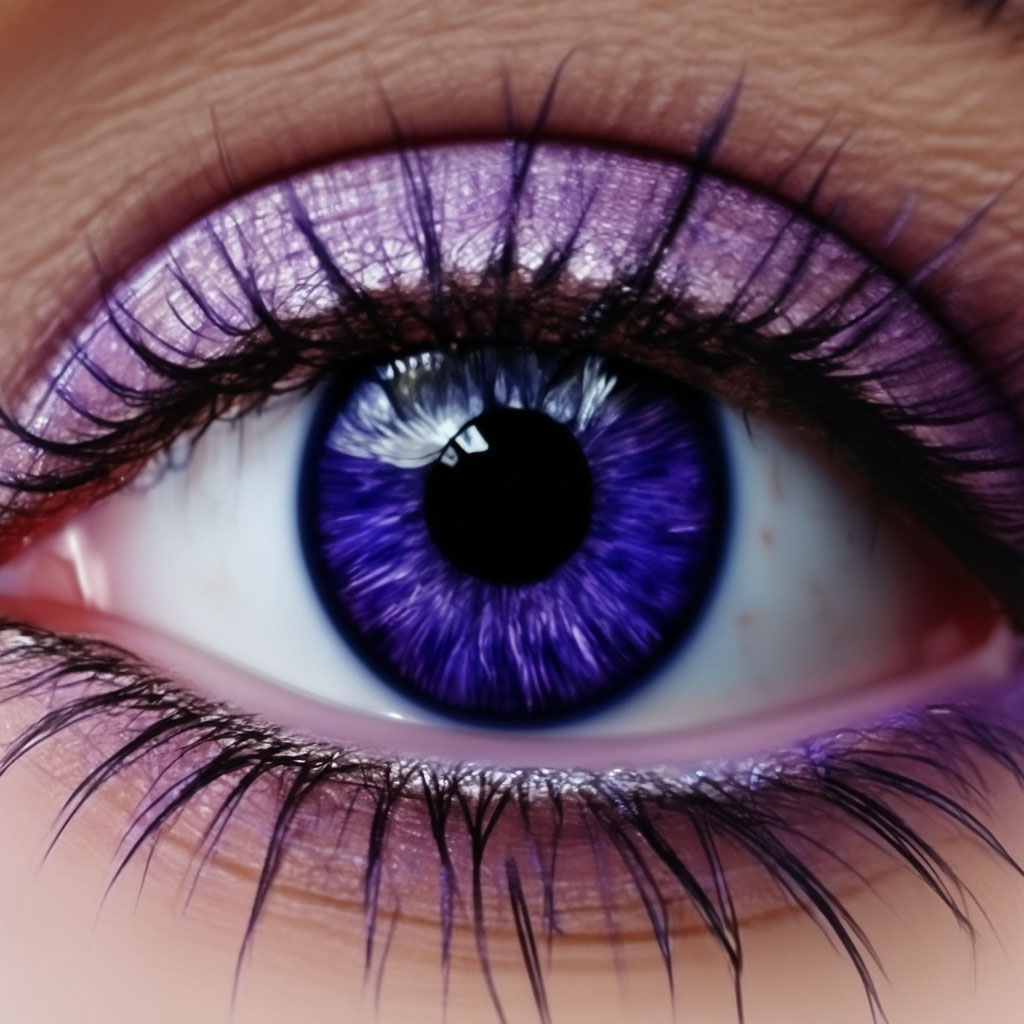 Фиолетовые глаза в реальной жизни