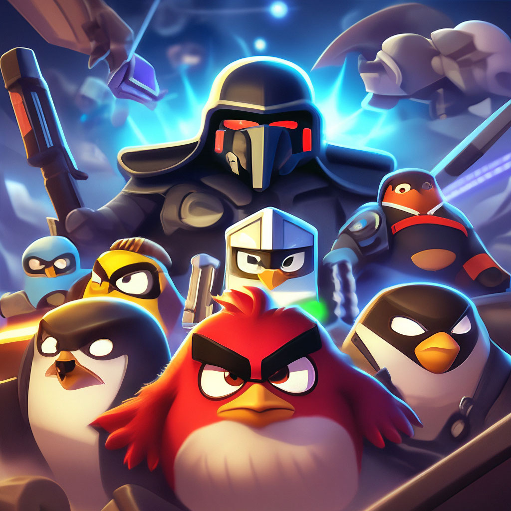 Раскраска Angry Birds звездные войны