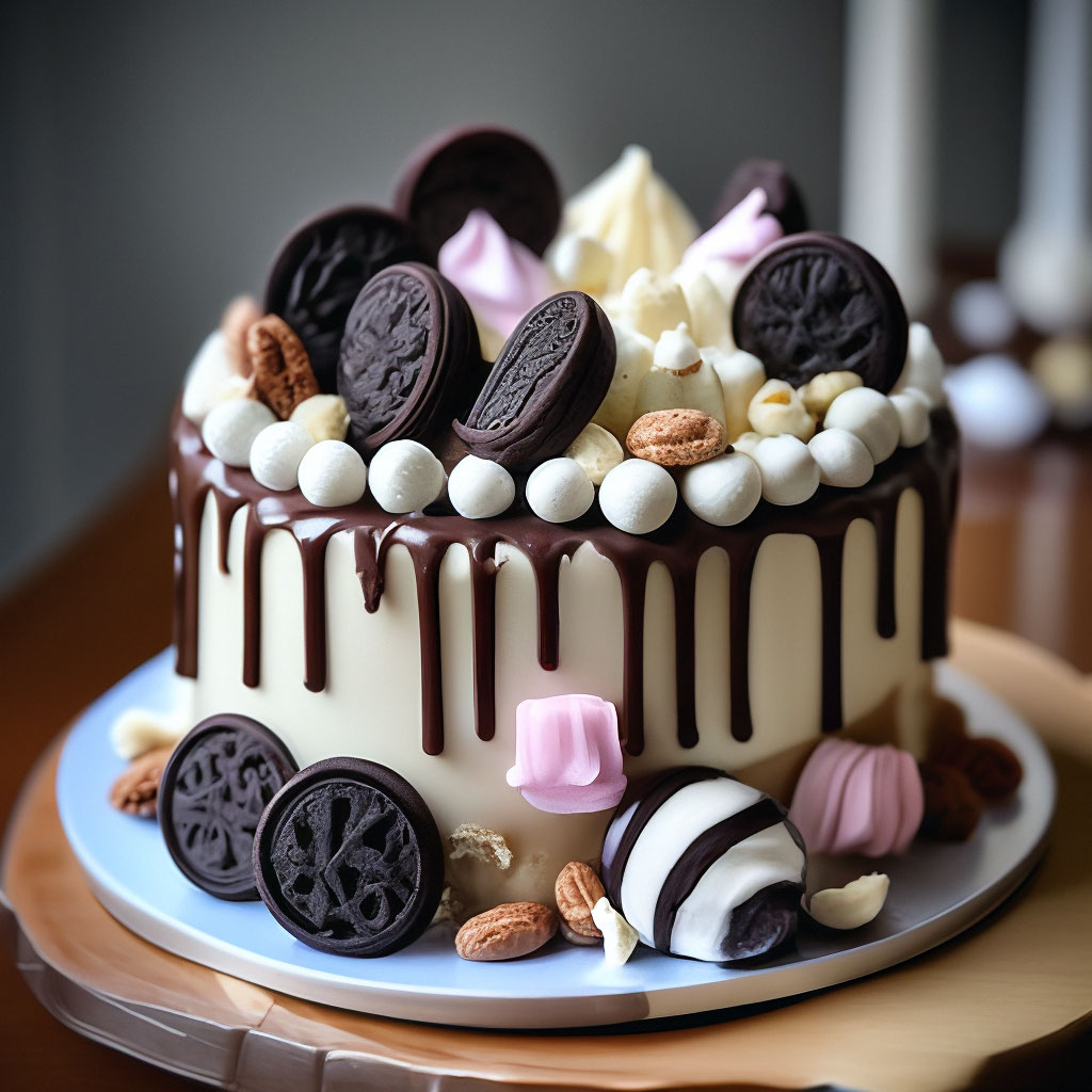Шоколадный торт с ягодами «С Днём Рождения» жене