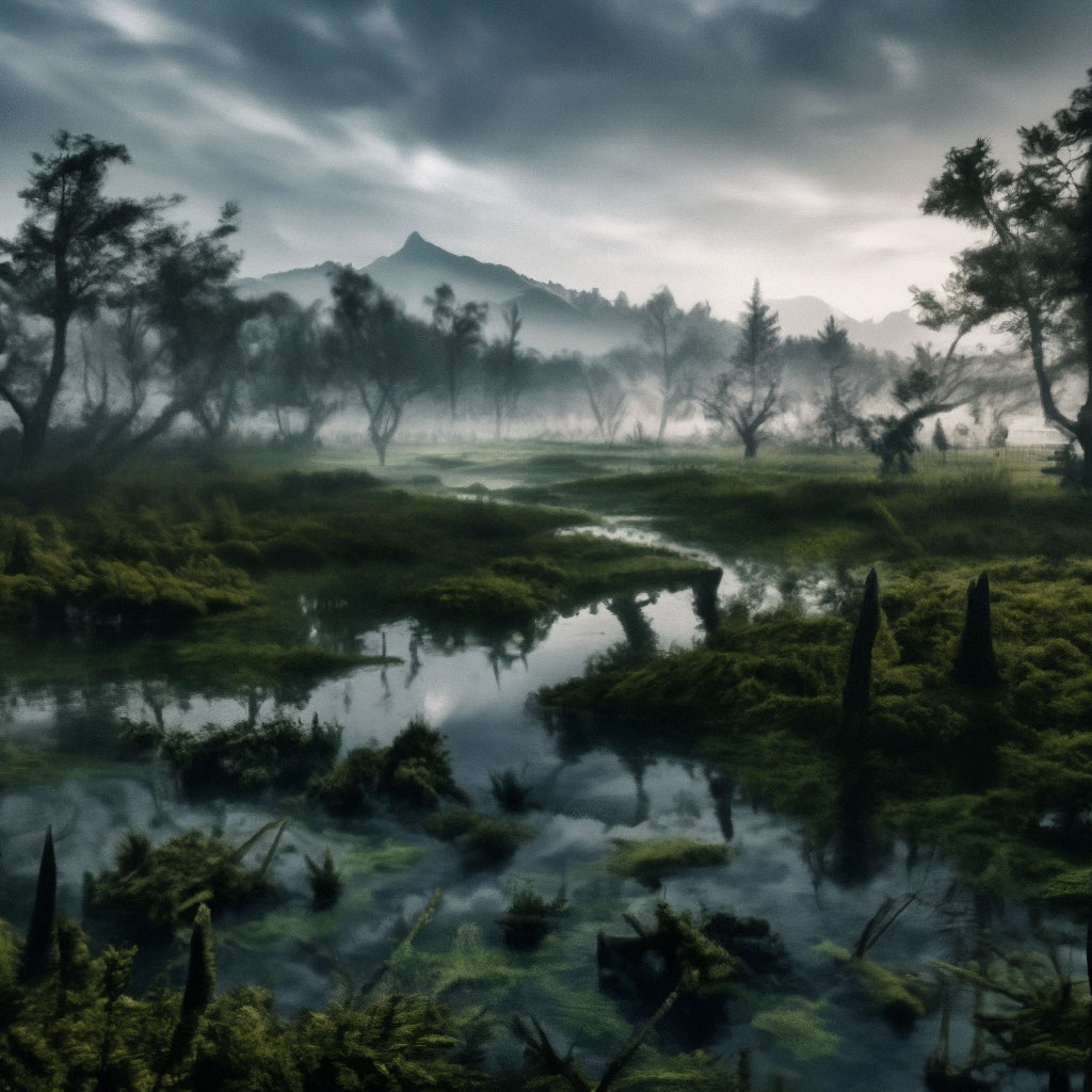 мистические пейзажи. песня и грянет мгла из всех. мгла из всех болот. туман в лесу фэнтези. мрачный туман на болоте.