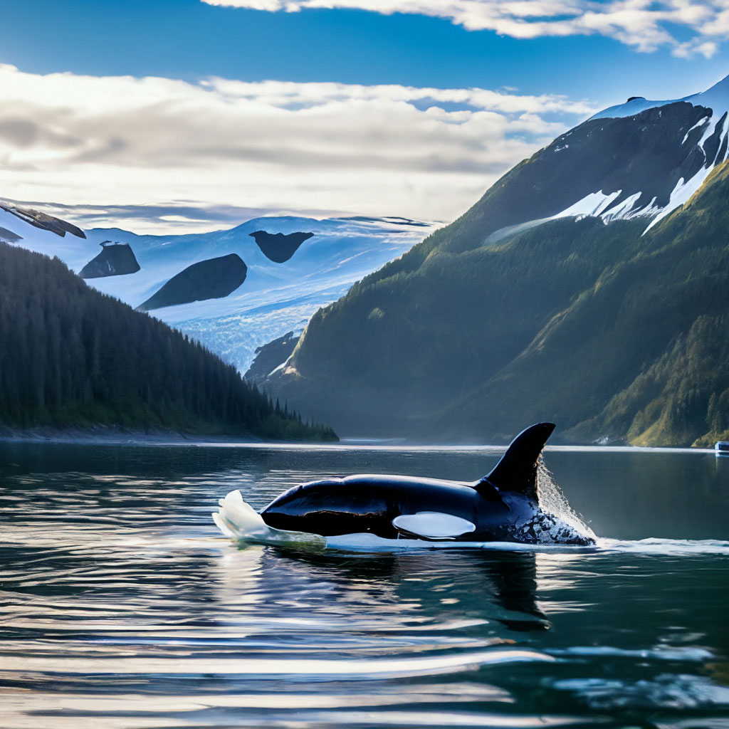 Сказочная Аляска, природа, orca …» — создано в Шедевруме