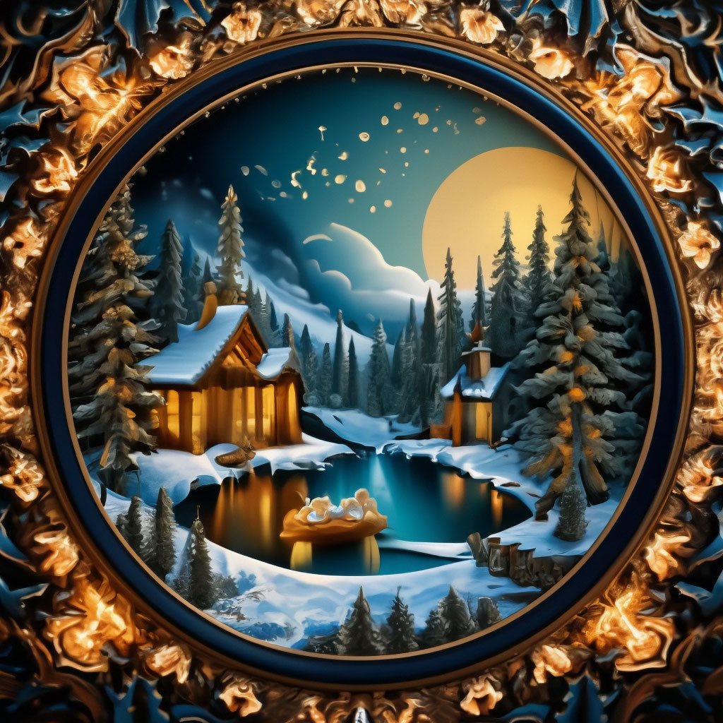 Цветной Премиум / Картина по номерам «Рождество Христово»