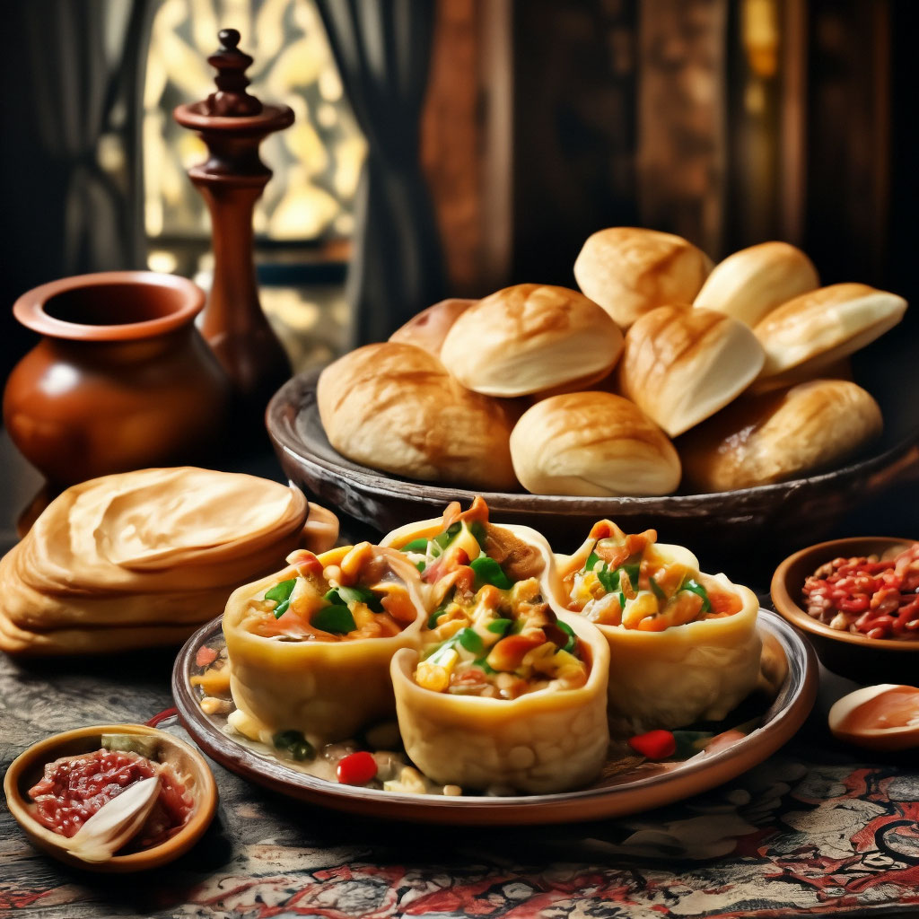 Татарская еда, абстрактная картинка» — создано в Шедевруме