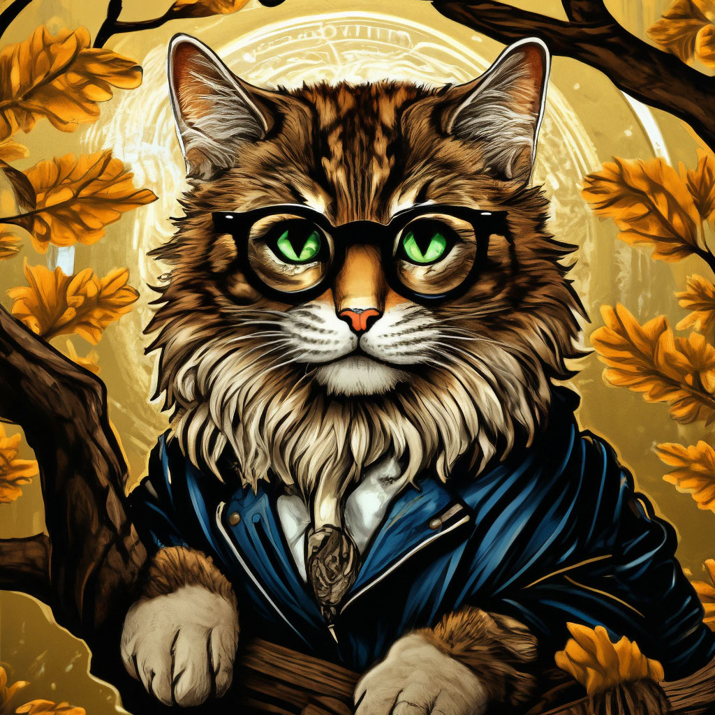 Картинки кота ученого
